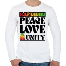 PRINTFASHION Rastafari - Férfi hosszú ujjú póló - Fehér férfi póló