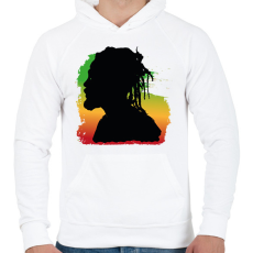 PRINTFASHION Rastafari - Férfi kapucnis pulóver - Fehér