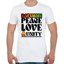 PRINTFASHION Rastafari - Férfi póló - Fehér férfi póló