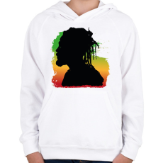 PRINTFASHION Rastafari - Gyerek kapucnis pulóver - Fehér