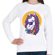 PRINTFASHION Rasztás ló - Női pulóver - Fehér