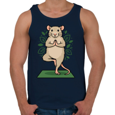 PRINTFASHION Rat yoga - Férfi atléta - Sötétkék atléta, trikó