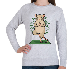 PRINTFASHION Rat yoga - Női pulóver - Sport szürke női pulóver, kardigán