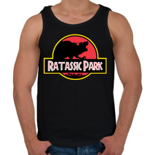 PRINTFASHION Ratassic Park - Férfi atléta - Fekete atléta, trikó