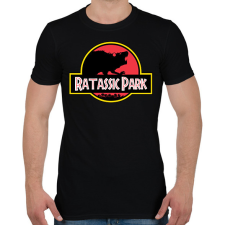 PRINTFASHION Ratassic Park - Férfi póló - Fekete férfi póló