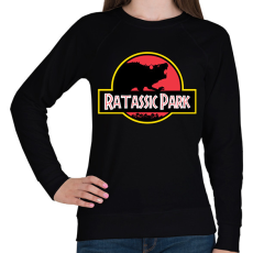 PRINTFASHION Ratassic Park - Női pulóver - Fekete