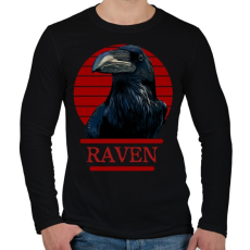 PRINTFASHION Raven - Férfi hosszú ujjú póló - Fekete