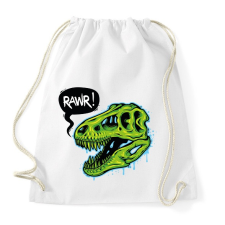 PRINTFASHION Rawr - Dinoszaurusz koponya - Sportzsák, Tornazsák - Fehér tornazsák