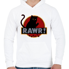 PRINTFASHION Rawr - Férfi kapucnis pulóver - Fehér