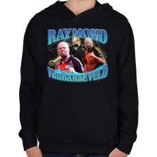 PRINTFASHION Raymond van Barneveld - darts - Gyerek kapucnis pulóver - Fekete