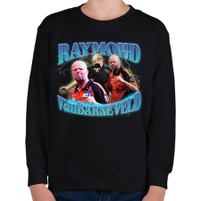 PRINTFASHION Raymond van Barneveld - darts - Gyerek pulóver - Fekete gyerek pulóver, kardigán