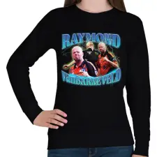 PRINTFASHION Raymond van Barneveld - darts - Női pulóver - Fekete női pulóver, kardigán