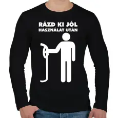 PRINTFASHION Rázd ki jól! - Férfi hosszú ujjú póló - Fekete