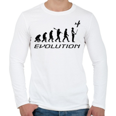 PRINTFASHION RC-Evolúció fekete - Férfi hosszú ujjú póló - Fehér