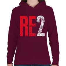 PRINTFASHION RE 2 - Női kapucnis pulóver - Bordó női pulóver, kardigán