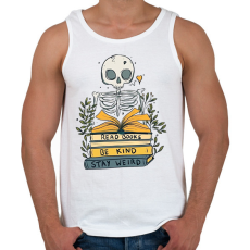 PRINTFASHION Read books Be kind Stay weird - Férfi atléta - Fehér