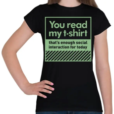 PRINTFASHION Read my t-shirt - Női póló - Fekete