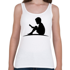 PRINTFASHION reading - Női atléta - Fehér női trikó