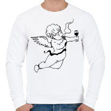 PRINTFASHION Real Cupido - Férfi pulóver - Fehér férfi pulóver, kardigán