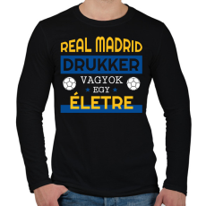 PRINTFASHION Real Madrid drukker - Férfi hosszú ujjú póló - Fekete