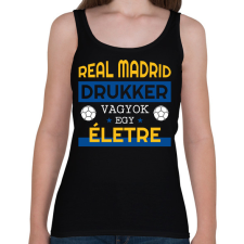PRINTFASHION Real Madrid drukker - Női atléta - Fekete női trikó