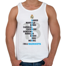 PRINTFASHION Real madrid - Férfi atléta - Fehér atléta, trikó