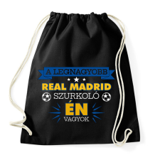 PRINTFASHION Real Madrid szurkoló - Sportzsák, Tornazsák - Fekete tornazsák