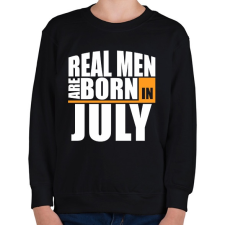 PRINTFASHION Real Men are Born In July - Gyerek pulóver - Fekete gyerek pulóver, kardigán