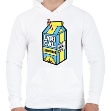 PRINTFASHION Real Music - Férfi kapucnis pulóver - Fehér férfi pulóver, kardigán