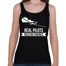 PRINTFASHION Real pilots - Női atléta - Fekete