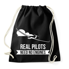 PRINTFASHION Real pilots - Sportzsák, Tornazsák - Fekete tornazsák