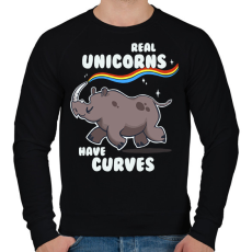 PRINTFASHION Real Unicorns - Férfi pulóver - Fekete