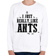 PRINTFASHION Really like ants - Gyerek pulóver - Fehér gyerek pulóver, kardigán