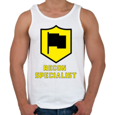 PRINTFASHION Recon Specialist - Férfi atléta - Fehér atléta, trikó