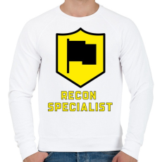 PRINTFASHION Recon Specialist - Férfi pulóver - Fehér