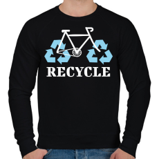 PRINTFASHION Recycle - Férfi pulóver - Fekete