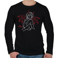 PRINTFASHION red&black 2 - Férfi hosszú ujjú póló - Fekete