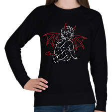 PRINTFASHION red&black 2 - Női pulóver - Fekete női pulóver, kardigán