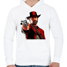 PRINTFASHION red dead redemption 2 - Férfi kapucnis pulóver - Fehér férfi pulóver, kardigán