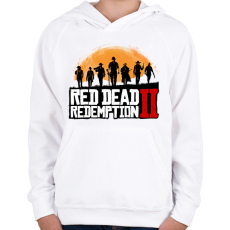 PRINTFASHION Red Dead Redemption 2 - Gyerek kapucnis pulóver - Fehér