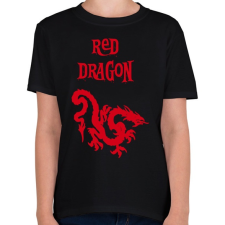 PRINTFASHION red dragon2 - Gyerek póló - Fekete gyerek póló