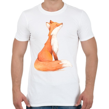 PRINTFASHION Red Fox - Férfi póló - Fehér férfi póló