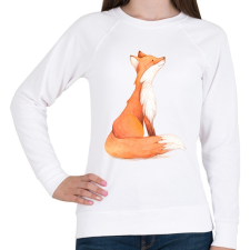 PRINTFASHION Red Fox - Női pulóver - Fehér női pulóver, kardigán