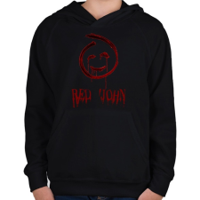 PRINTFASHION red john - Gyerek kapucnis pulóver - Fekete gyerek pulóver, kardigán
