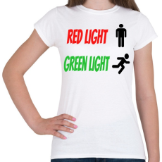 PRINTFASHION Red light - Green light - Női póló - Fehér