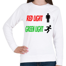 PRINTFASHION Red light - Green light - Női pulóver - Fehér női pulóver, kardigán