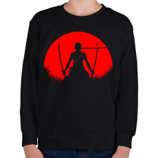 PRINTFASHION Red Moon Zoro - Gyerek pulóver - Fekete