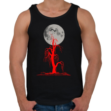 PRINTFASHION red tree and moon - Férfi atléta - Fekete atléta, trikó