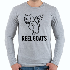 PRINTFASHION Reel Goats - Férfi hosszú ujjú póló - Sport szürke férfi póló