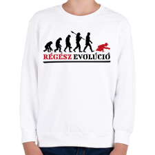 PRINTFASHION Régész evolúció - Gyerek pulóver - Fehér gyerek pulóver, kardigán